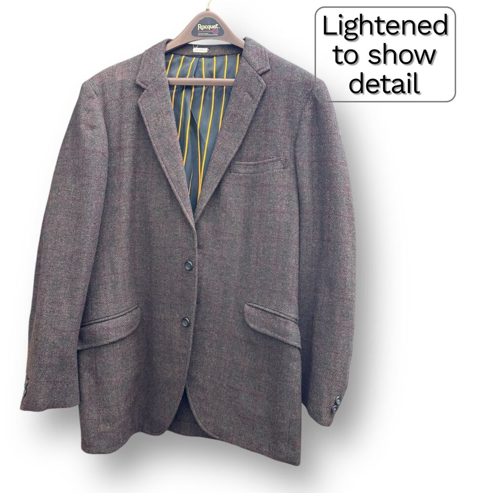 1960s Tweed Sport Coat 38R Hillary Morton ACWA Union Vintage Blazer Dark Green